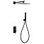 Conjunto ducha monomando empotrado Firenze negro mate de Imex